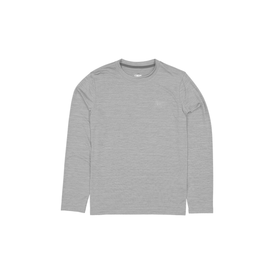 New Era Branded Momentum Training Heather Gray Long-Sleeve T-Shirt - New Era Cap