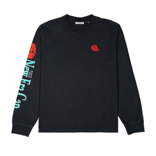 New Era Branded Lock Up '87 Black Long Sleeve T-Shirt - New Era Cap
