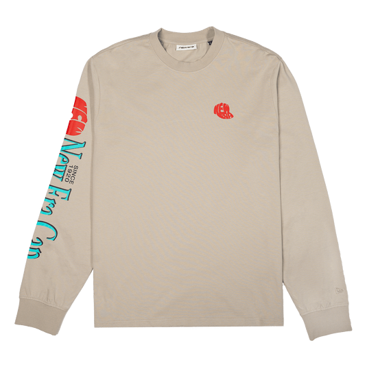 New Era Branded Lock Up '87 Abbey Stone Long Sleeve T-Shirt - New Era Cap