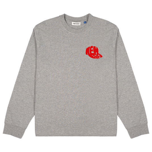 New Era Branded 59FIFTY Archivist Heather Gray Long Sleeve T-Shirt - New Era Cap