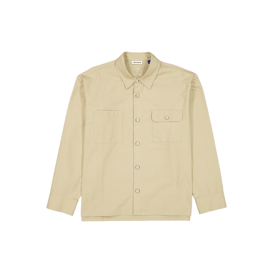 New Era Branded Abbey Stone Military Shacket - New Era Cap