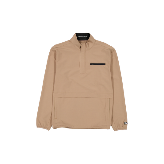 New Era Branded Taupe Gray Golf Half-Zip - New Era Cap