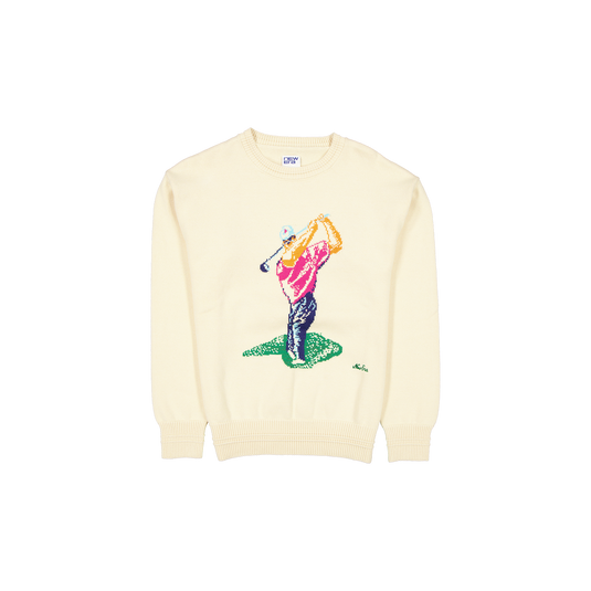 New Era Branded Chrome White Jacquard Golf Sweater - New Era Cap