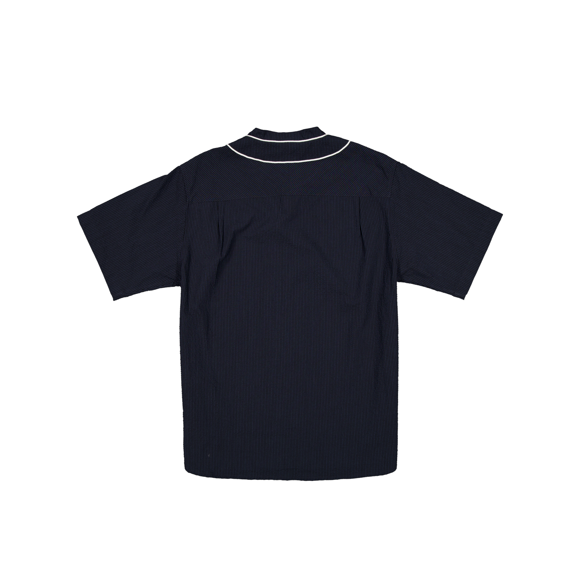 New Era Branded Seersucker Throwback Baseball Navy Jersey
