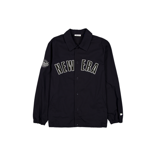 New Era Branded Twill Applique Navy Coaches Jacket - New Era Cap