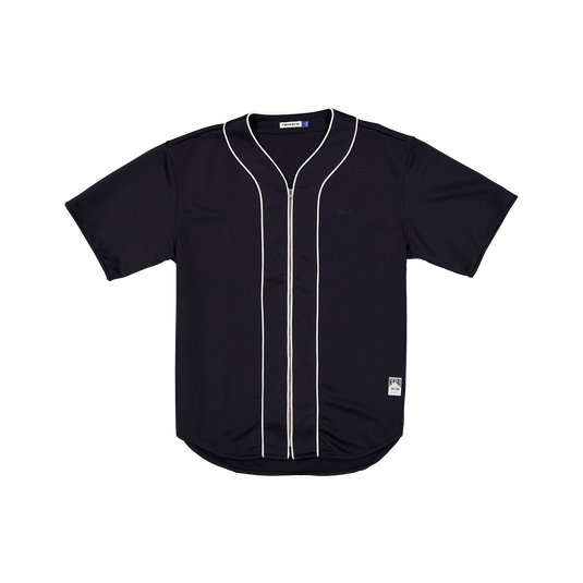 New Era Branded Piping Full-Zip Baseball Navy Jersey - New Era Cap