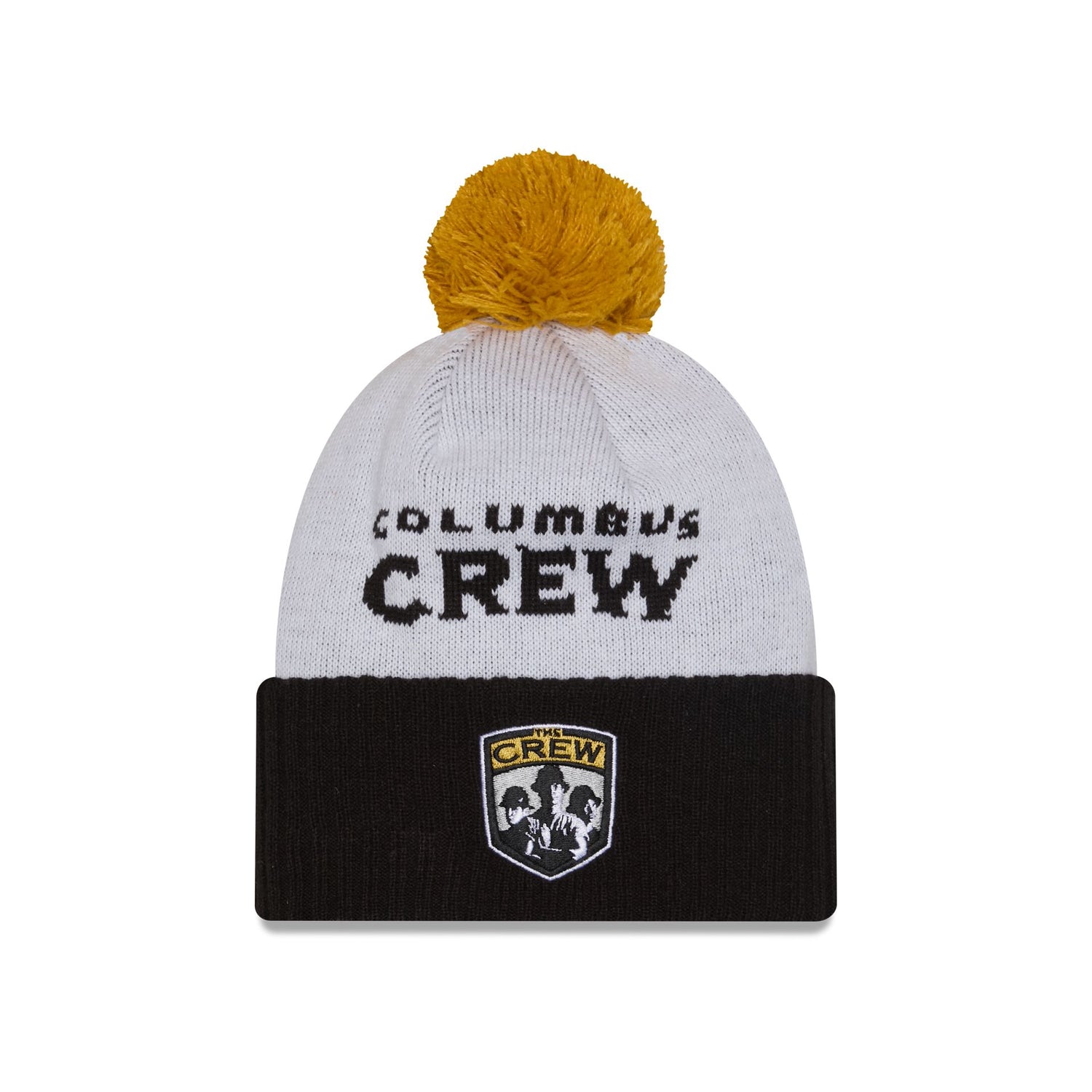 Columbus Crew 2025 Jersey Hook White Pom Knit Hat