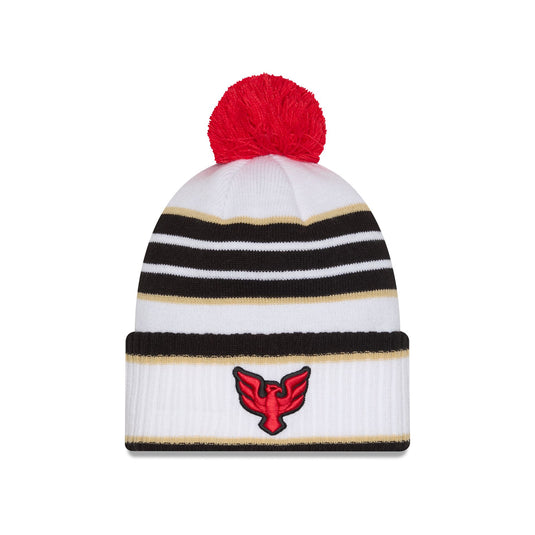 D.C. United 2025 Jersey Hook White Pom Knit Hat - New Era Cap