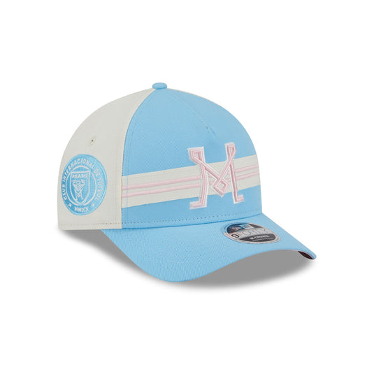 Inter Miami 2025 Jersey Hook Light Blue 9FORTY M-Crown A-Frame Snapback Hat - New Era Cap