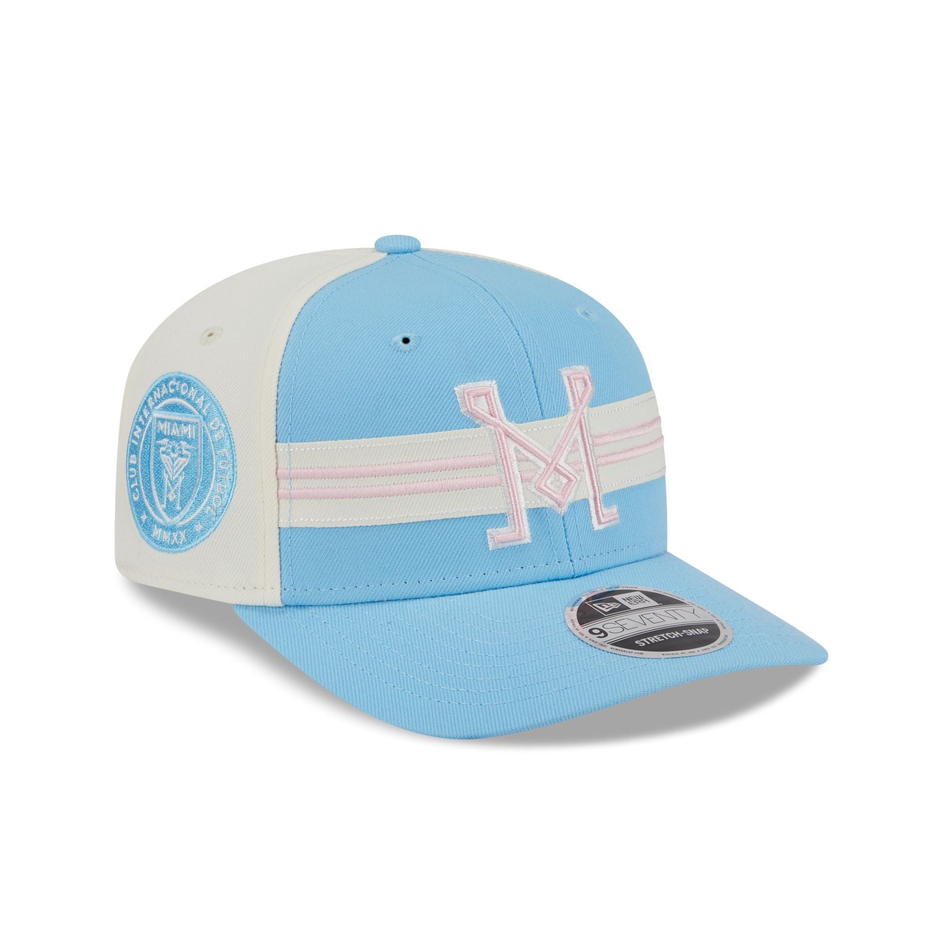 Inter Hat Inter Miami 2025 Jersey Hook Light Blue 9SEVENTY Stretch-Snap Hat – New ...