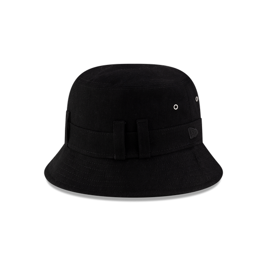 New Era Branded Belt Loop Denim Black Bucket Hat - New Era Cap