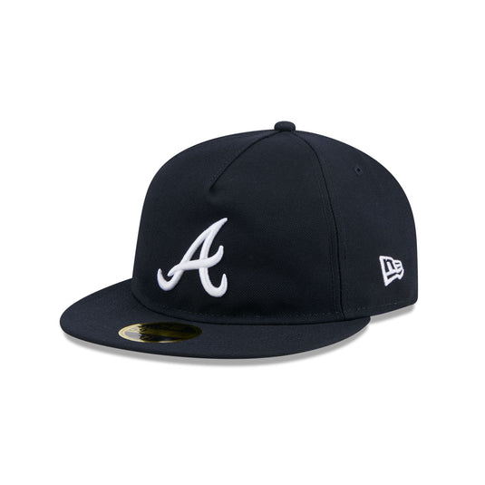 Atlanta Braves Easy Retro Crown 59FIFTY A-Frame Fitted Hat - New Era Cap
