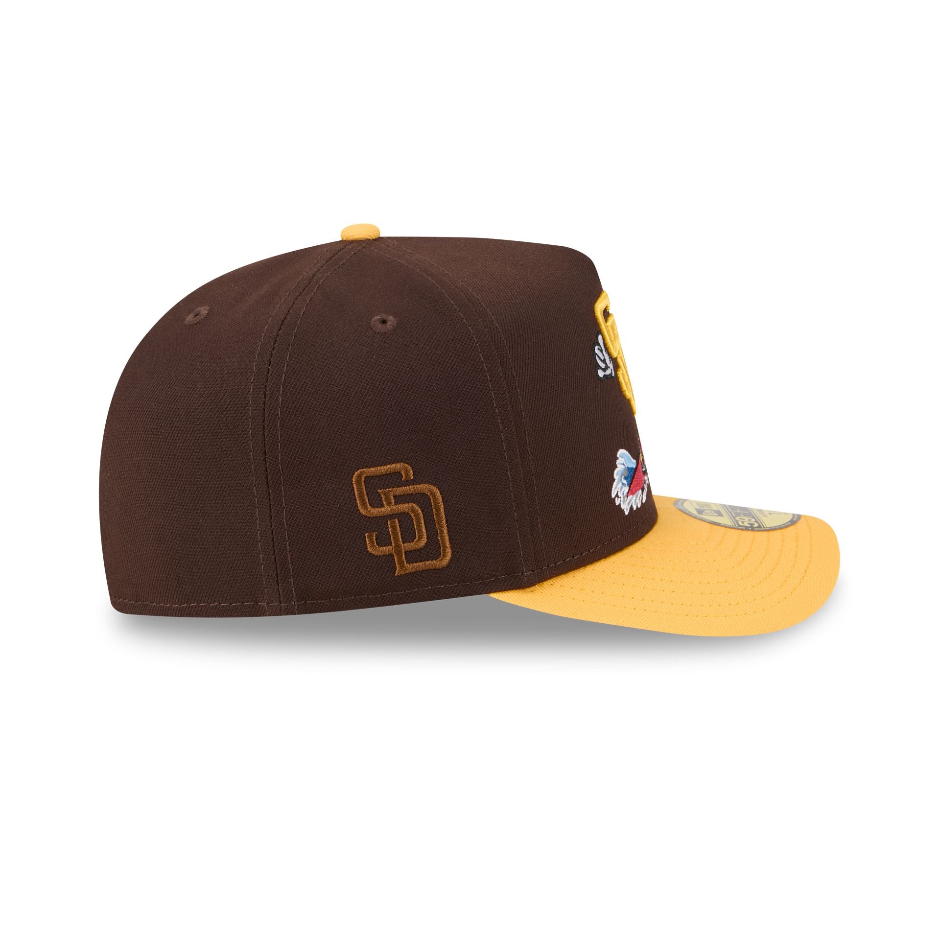NEW ERA® /SD 59FIFTY Logo Mesh Cap Brown Men's San Diego Padres New Era Brown Authentic Collection