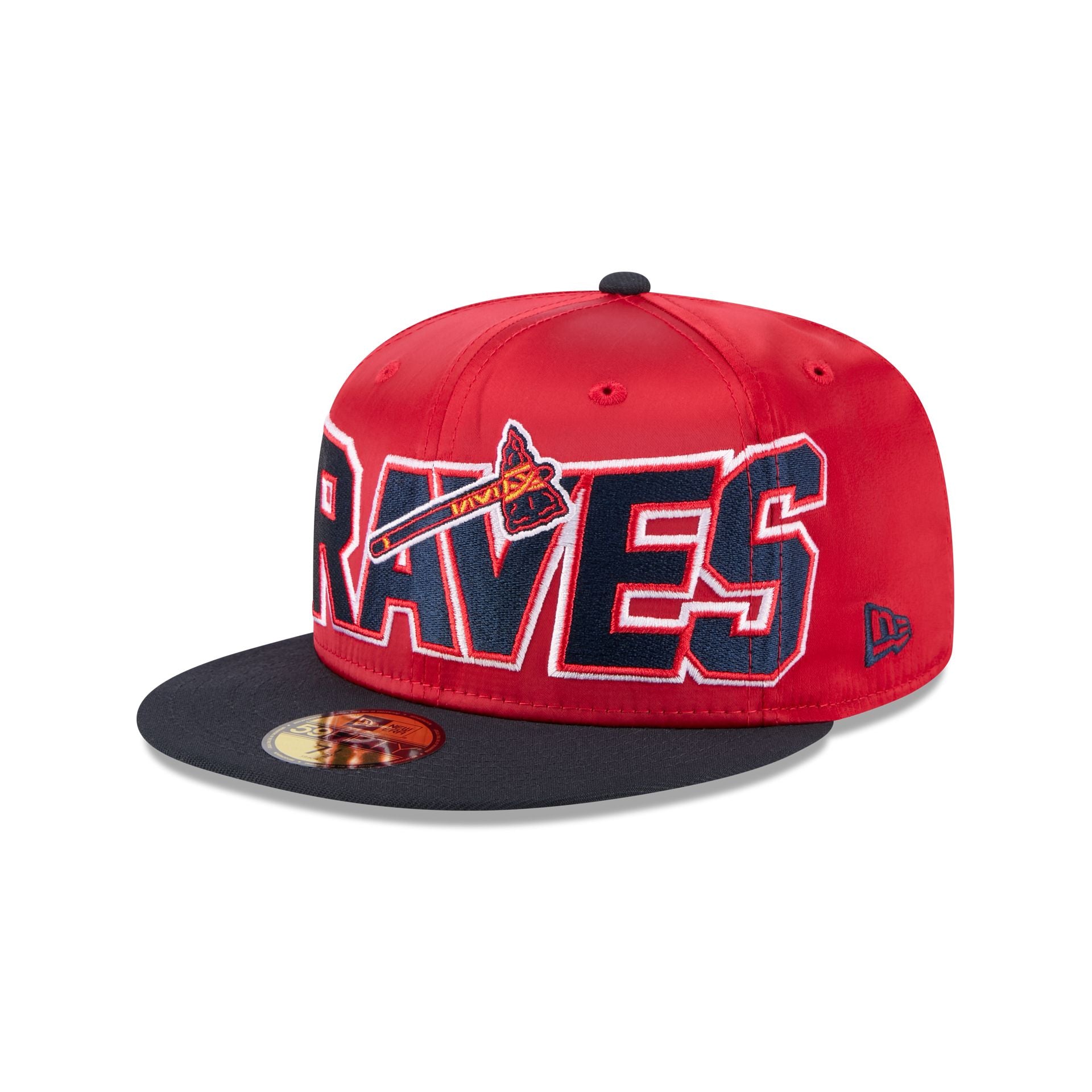 New Era Atlanta Braves 59FIFTY キャップ Atlanta Braves Bold Satin 59FIFTY Fitted Hat – New Era Cap