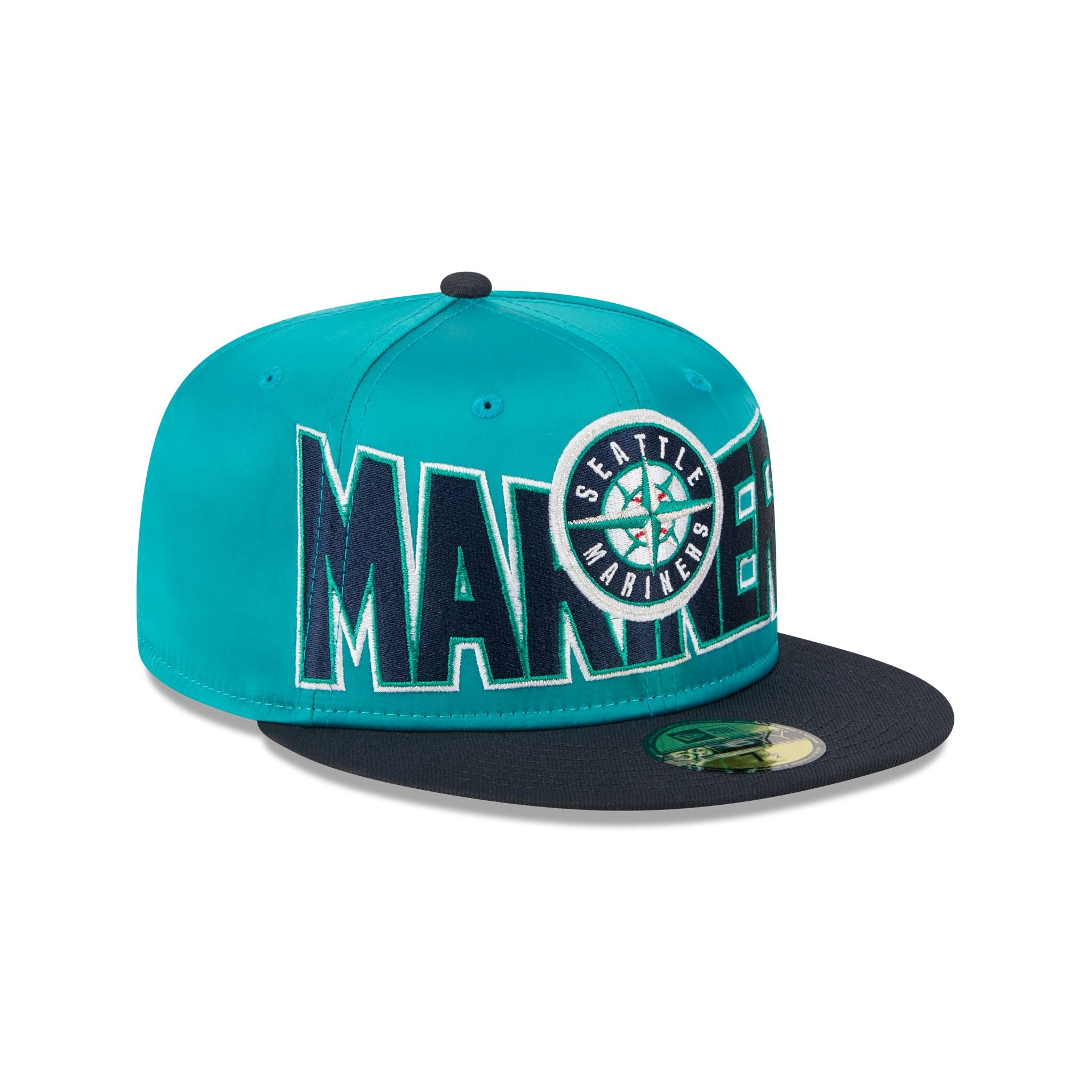Seattle Mariners Bold Satin 59FIFTY Fitted Hat
