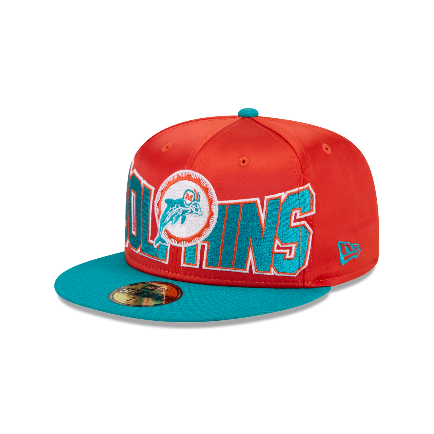 Miami Dolphins Bold Satin 59FIFTY Fitted Hat