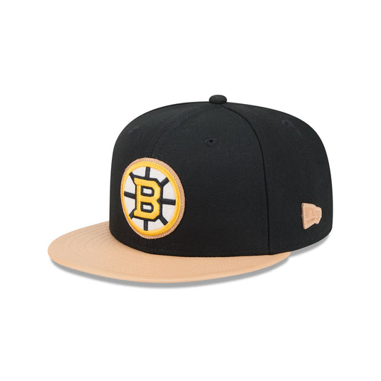 Boston Bruins Leather Visor 59FIFTY Fitted Hat - New Era Cap