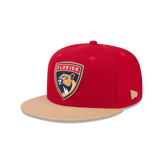 Florida Panthers Leather Visor 59FIFTY Fitted Hat - New Era Cap