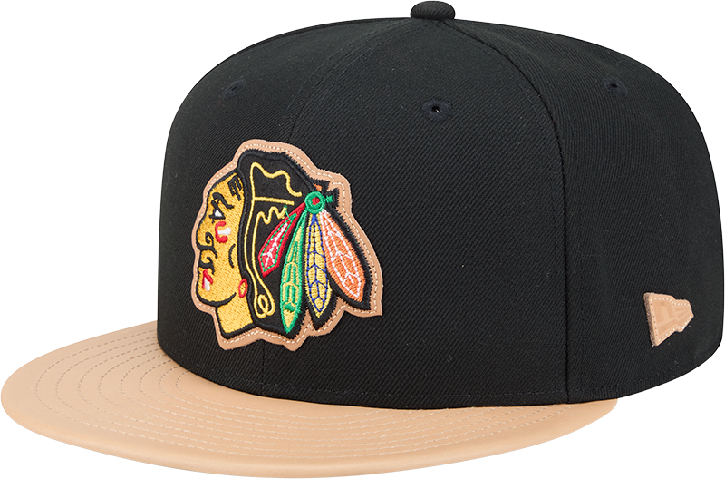 Chicago Blackhawks Leather Visor 59FIFTY Fitted Hat