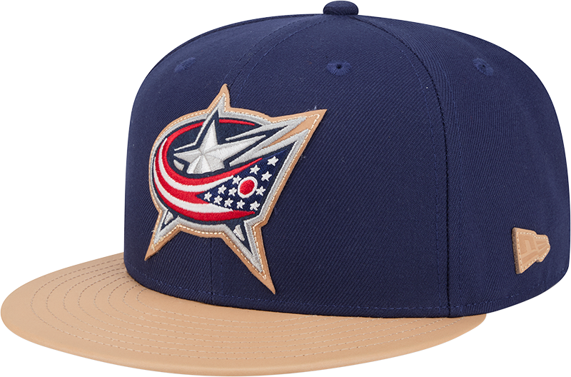 Columbus Blue Jackets Leather Visor 59FIFTY Fitted Hat