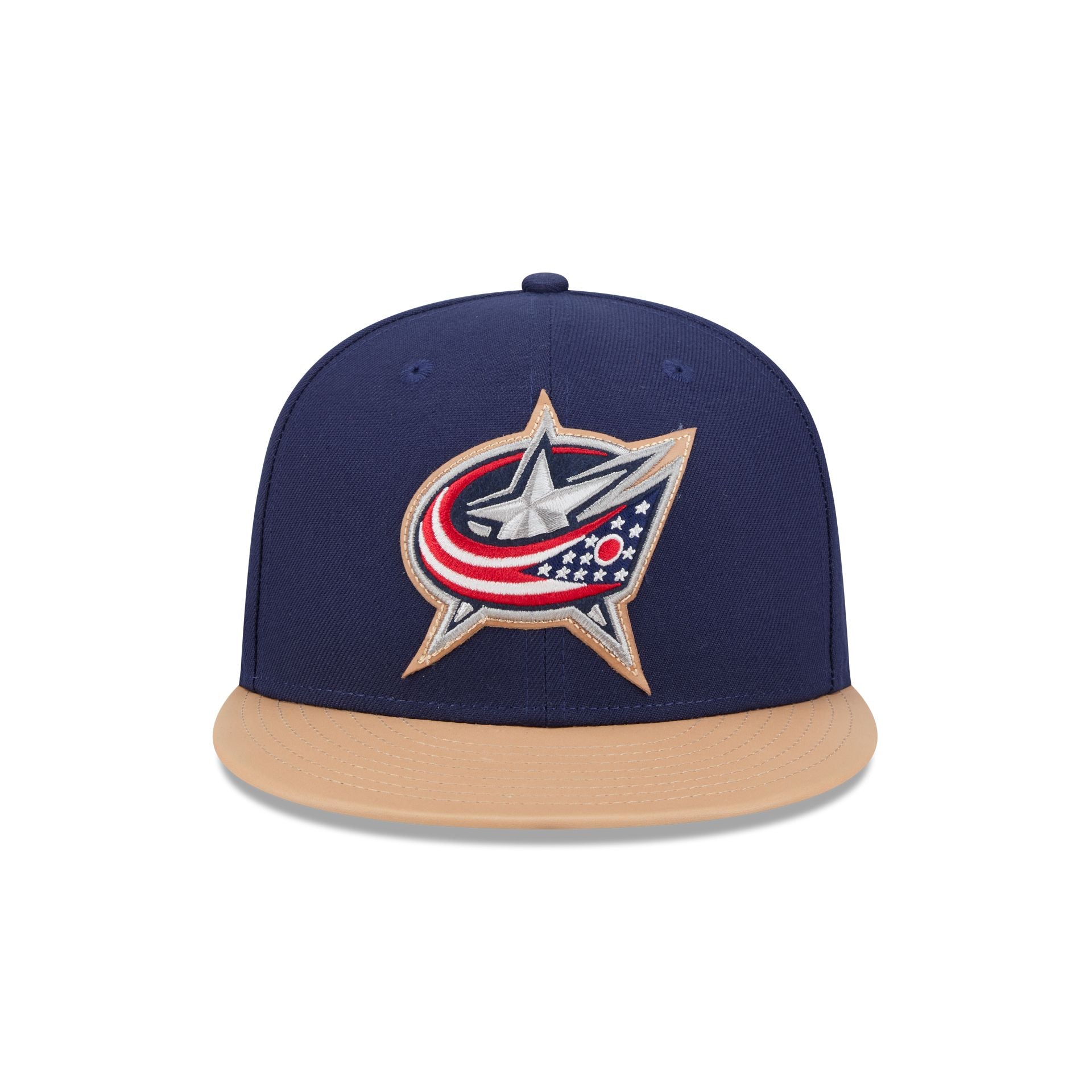 Columbus Blue Jackets Leather Visor 59FIFTY Fitted Hat