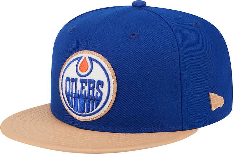 Edmonton Oilers Leather Visor 59FIFTY Fitted Hat
