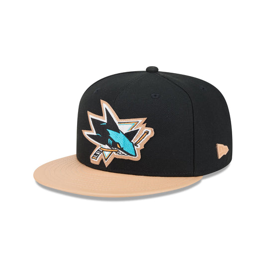 San Jose Sharks Leather Visor 59FIFTY Fitted Hat - New Era Cap