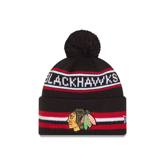 Chicago Blackhawks Classic Pom Knit Hat - New Era Cap