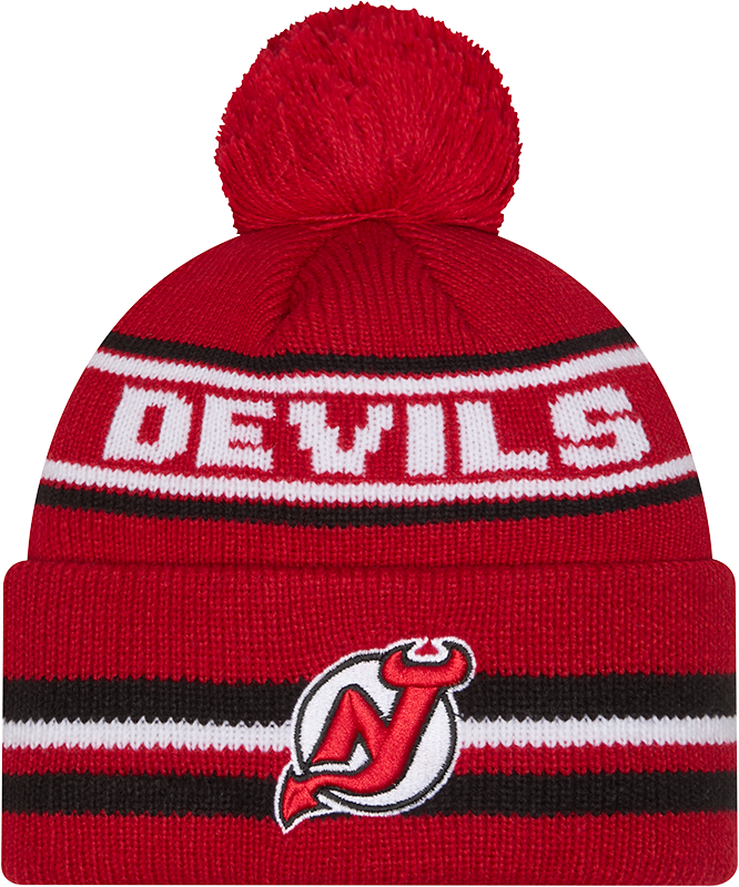 New Jersey Devils Classic Pom Knit Hat