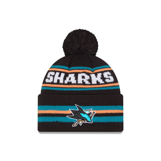 San Jose Sharks Classic Pom Knit Hat - New Era Cap