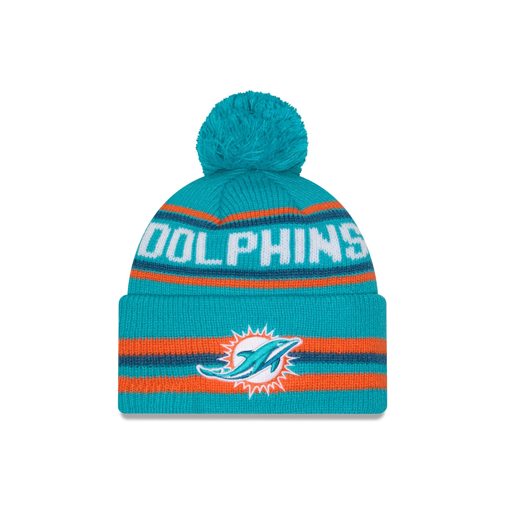 Miami Dolphins Classic Pom Knit Hat