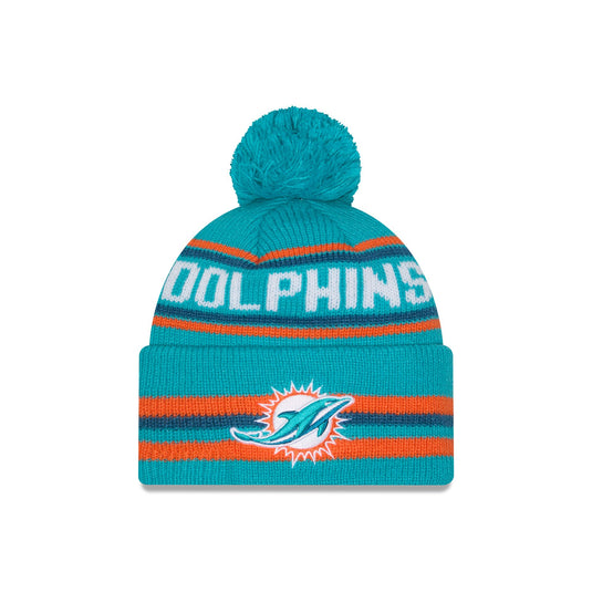 Miami Dolphins Classic Pom Knit Hat - New Era Cap