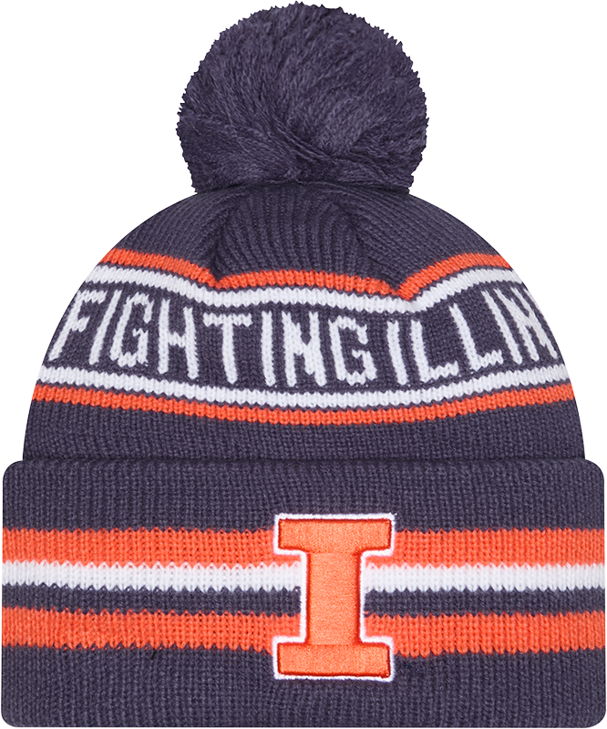 Illinois Fighting Illini Classic Pom Knit Hat