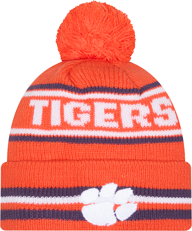 Clemson Tigers Classic Pom Knit Hat