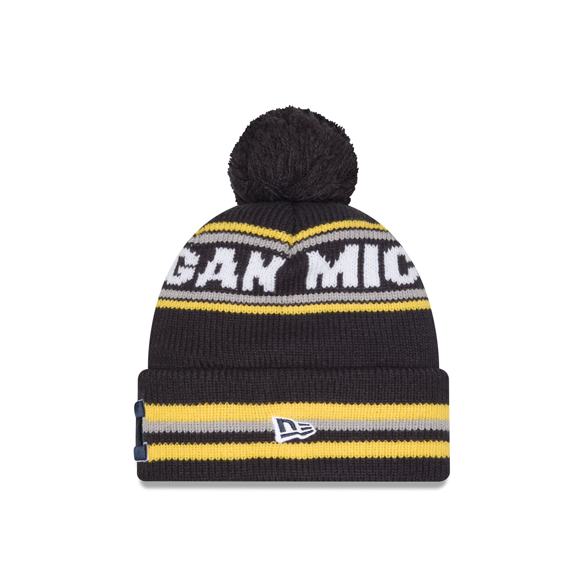 Michigan Wolverines Classic Pom Knit Hat