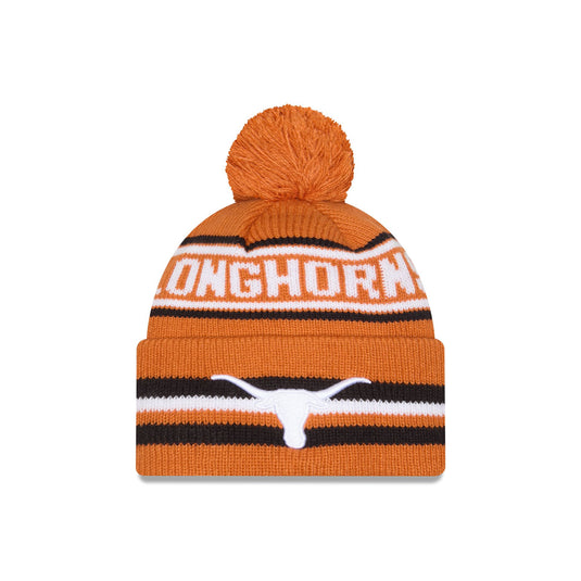 Texas Longhorns Classic Pom Knit Hat - New Era Cap