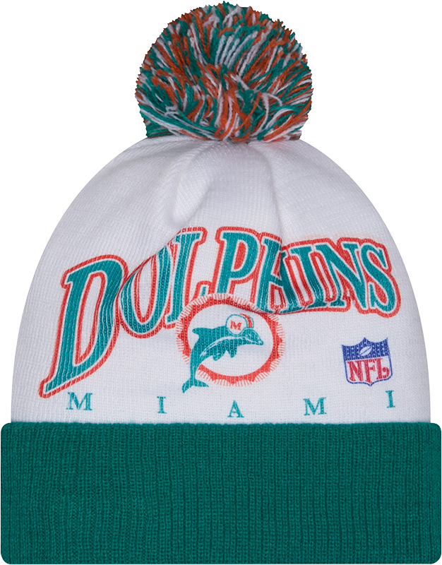 Miami Dolphins Spirit Pom Knit Hat