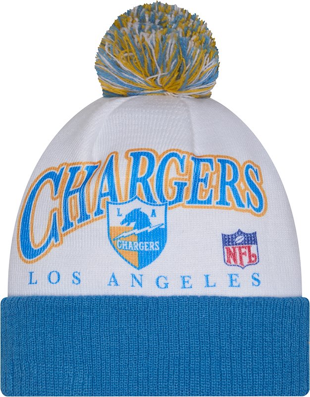Los Angeles Chargers Spirit Pom Knit Hat