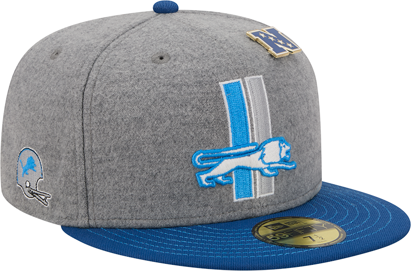Detroit Lions Heather Gray Wool 59FIFTY Fitted Hat