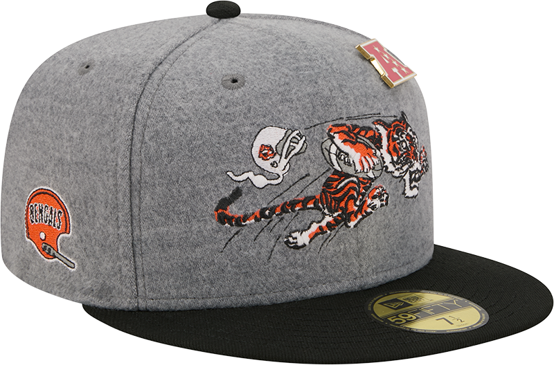 Cincinnati Bengals Heather Gray Wool 59FIFTY Fitted Hat