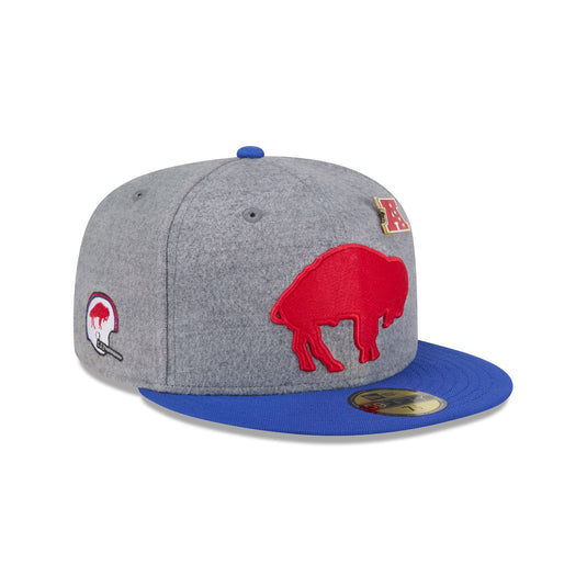 Buffalo Bills Heather Gray Wool 59FIFTY Fitted Hat - New Era Cap