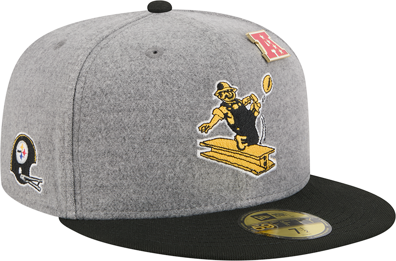 Pittsburgh Steelers Heather Gray Wool 59FIFTY Fitted Hat