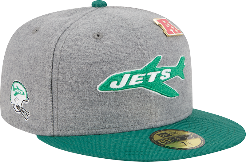 New York Jets Heather Gray Wool 59FIFTY Fitted Hat
