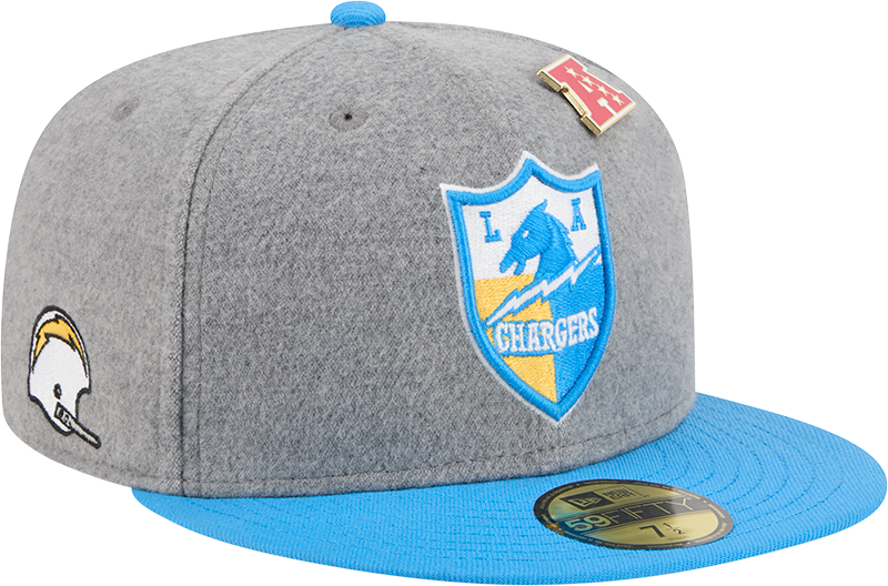 Los Angeles Chargers Heather Gray Wool 59FIFTY Fitted Hat
