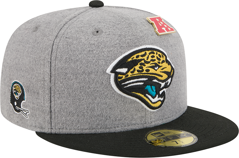 Jacksonville Jaguars Heather Gray Wool 59FIFTY Fitted Hat