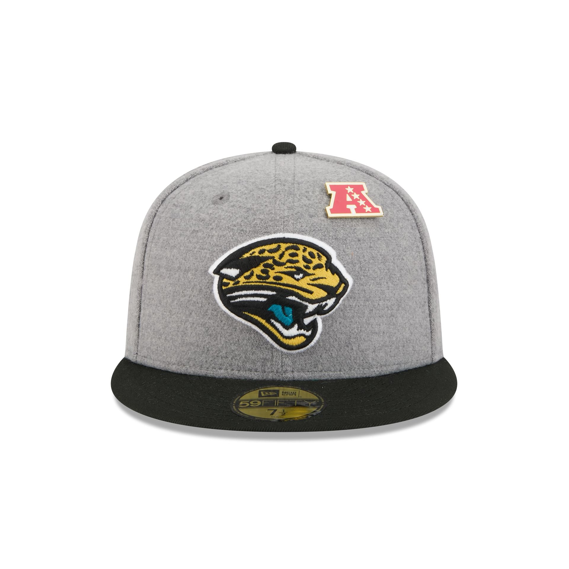 Jacksonville Jaguars Heather Gray Wool 59FIFTY Fitted Hat – New