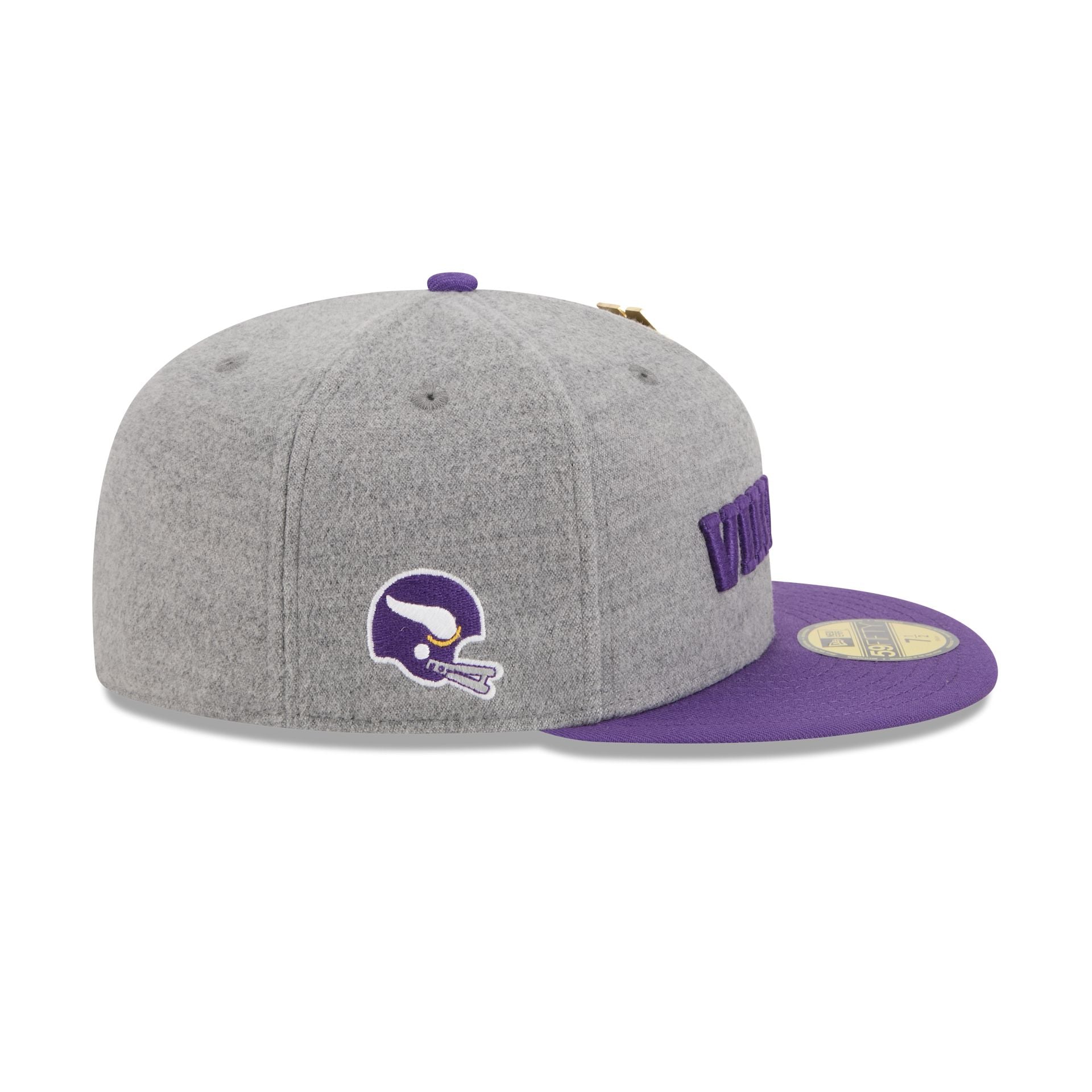 Minnesota Vikings Heather Gray Wool 59FIFTY Fitted Hat
