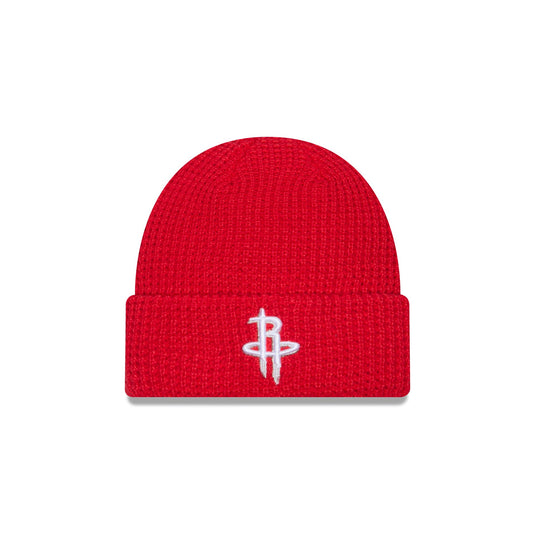 Houston Rockets Waffle Stitch Knit Beanie Hat - New Era Cap