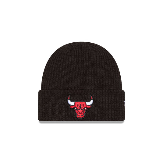 Chicago Bulls Waffle Stitch Knit Beanie Hat - New Era Cap