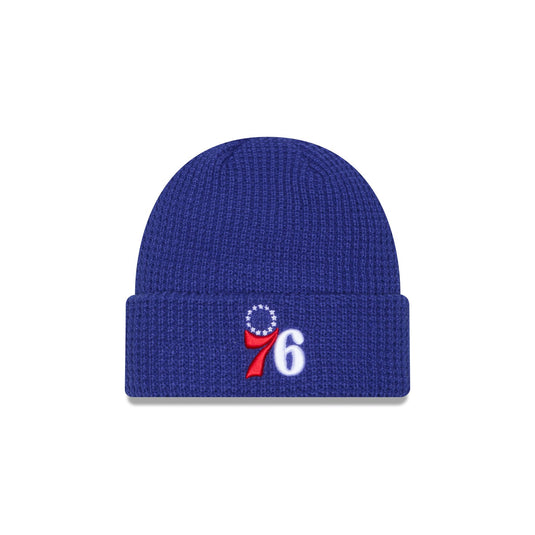 Philadelphia 76ers Waffle Stitch Knit Beanie Hat - New Era Cap